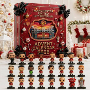 Manchester United 2026 148th Anniversary Advent Calendar Xmas Countdown Gifts For Besties