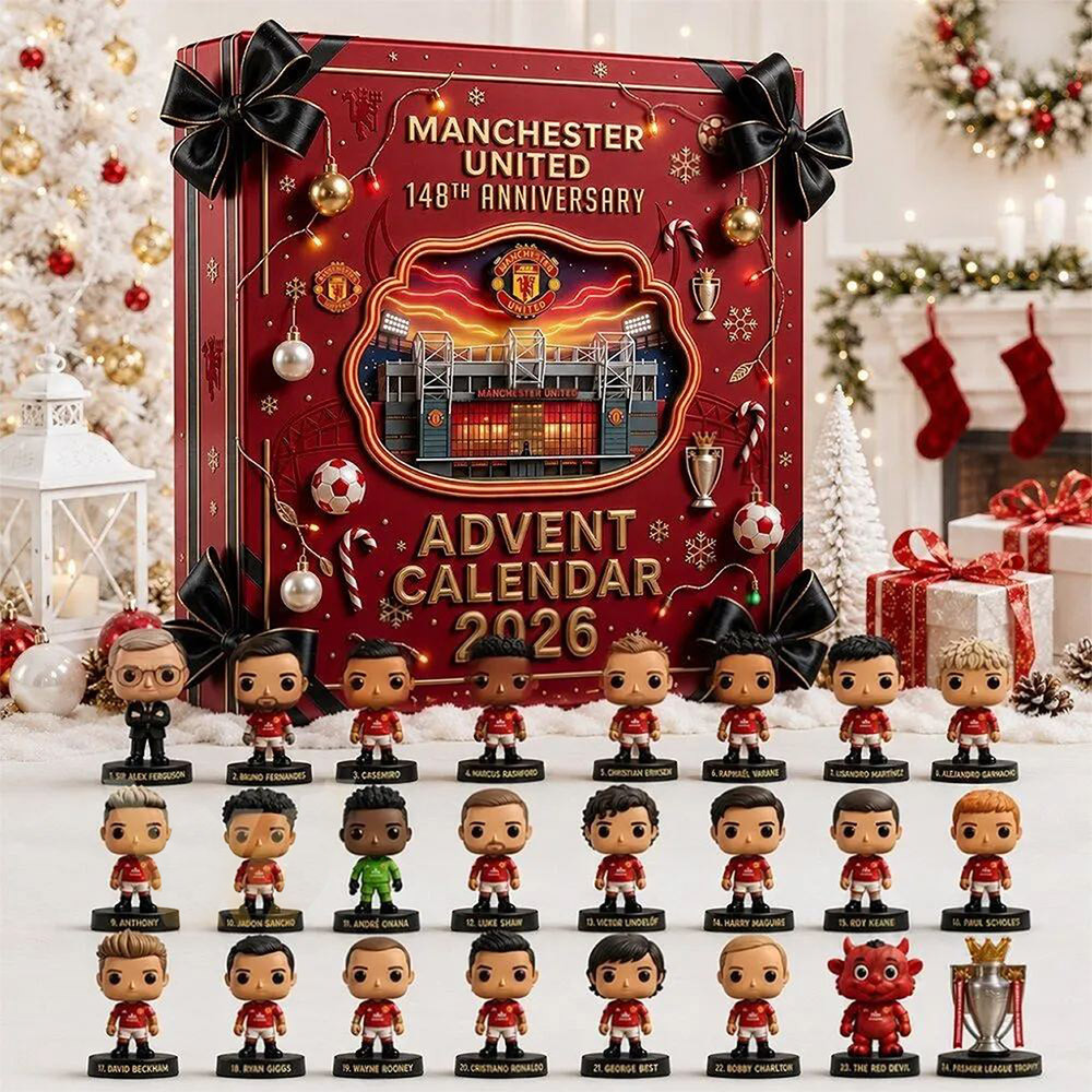 Manchester United 2026 148th Anniversary Advent Calendar Xmas Countdown Gifts For Besties