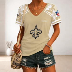 Limited Edition – Customized NFL New Orleans Saints V-Neck Female Shirt
