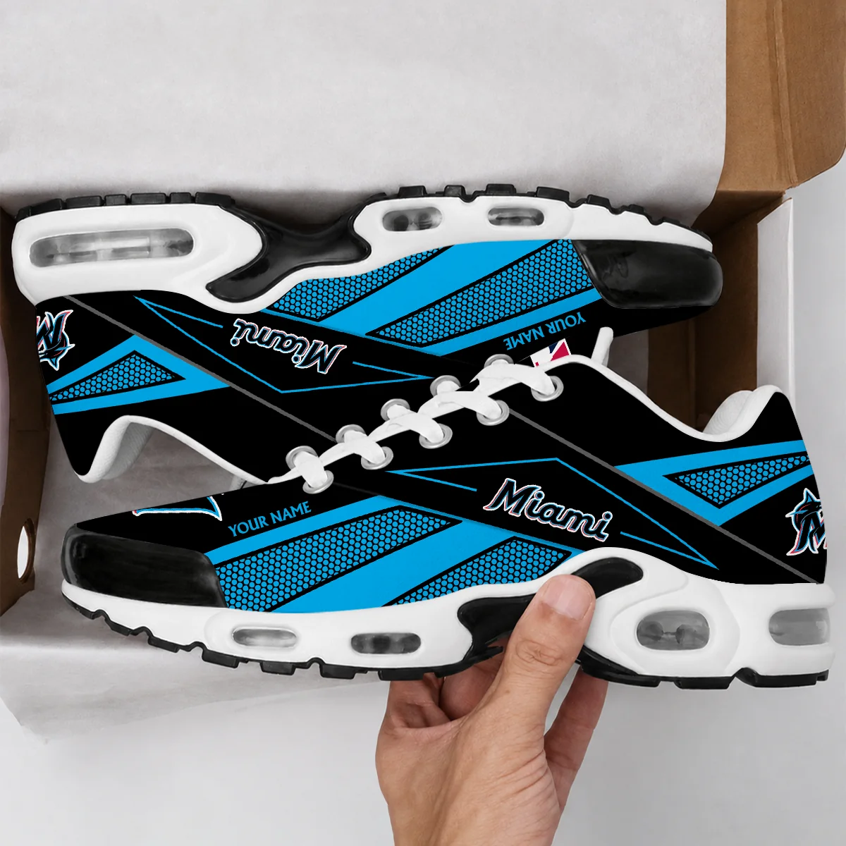 Limited Edition – Customized MLB Miami Marlins Air Max Plus Sneakers