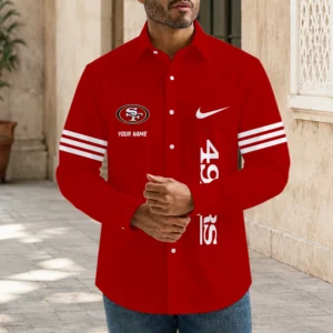 Limited Edition – Customized NFL San Francisco 49Ers Men’s Long Sleeve Button-Up Shirt
