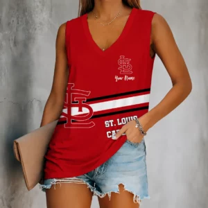 Limited Edition – Customized MLB St. Louis Cardinals Women’s V-Neck Tank Top