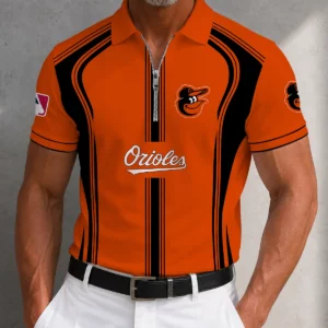 Limited Edition – Customized MLB Baltimore Orioles Zip Polo Shirt