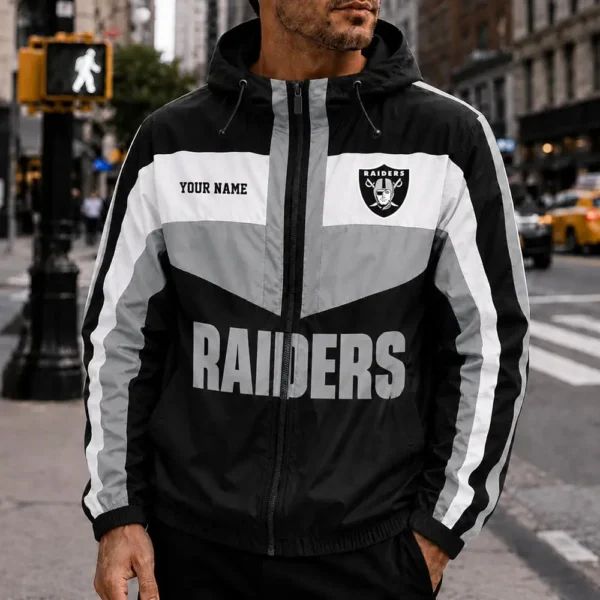 Limited Edition – Customized NFL Las Vegas Raiders Windbreaker Jacket