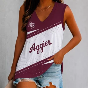 Limited Edition – Customized NCAA Texas A&M Aggies Women’s V-Neck Tank Top
