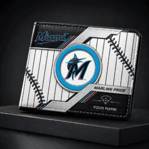 Limited Edition – Customized MLB Miami Marlins Leather Wallet