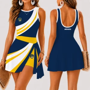 Limited Edition – Customized MLB Milwaukee Brewers Women’s Summer Skort Dress