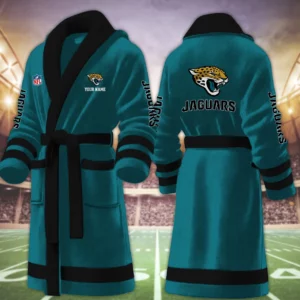 Limited Edition – Customized NFL Jacksonville Jaguars Multicolor Fleece Bathrobe