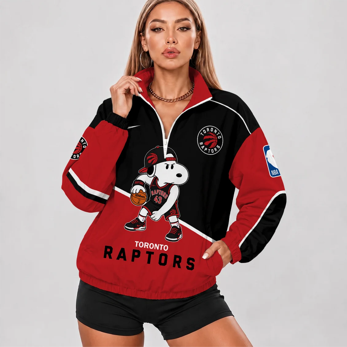 Limited Edition – Customized NBA Toronto Raptors V-Neck Zipper Sweatshirt Jacket