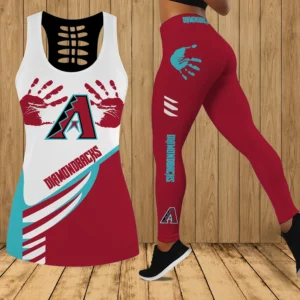 Limited Edition – Customized MLB Arizona Diamondbacks Hollow Tank Top & Leggings Set