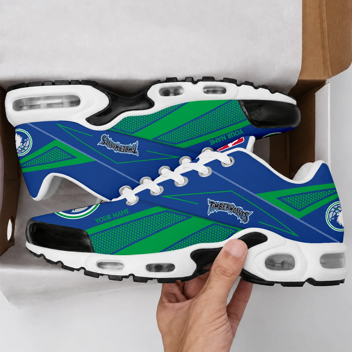 Limited Edition – Customized NBA Minnesota Timberwolves Air Max Plus Sneakers