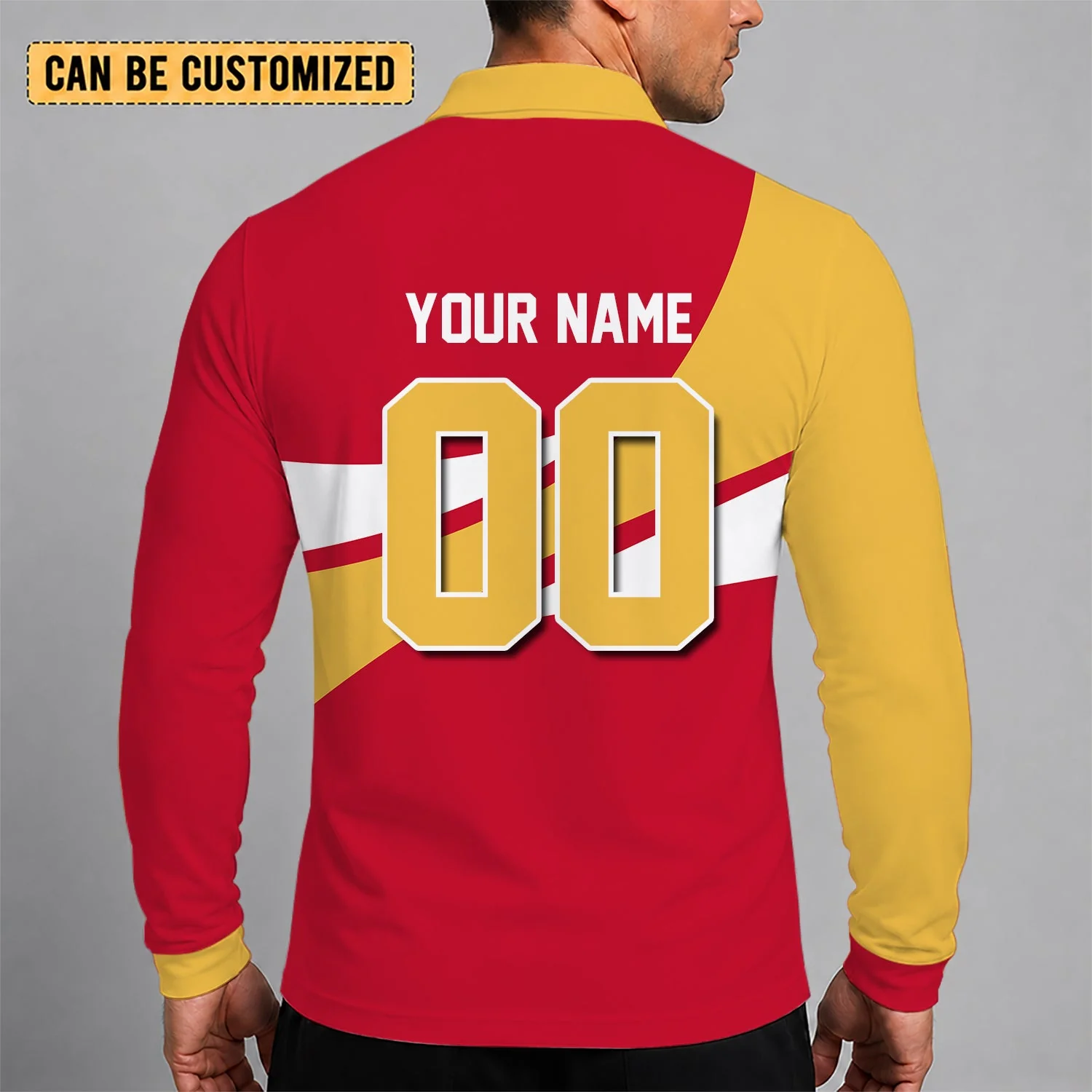 Limited Edition – Customized NHL Calgary Flames Men Long Sleeve Polo Shirt - Image 2
