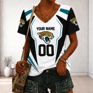 Limited Edition – Customized NFL Jacksonville Jaguars V-Neck Female Shirt