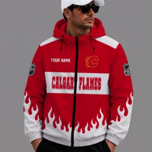 Limited Edition – Customized NHL Calgary Flames Windbreaker Jacket