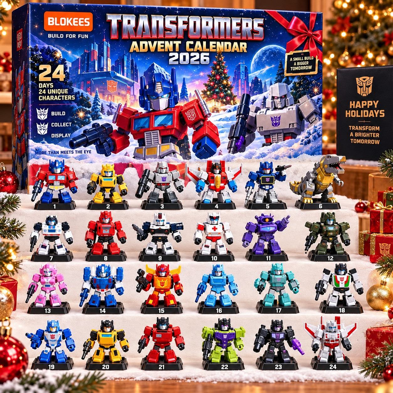 Blokees Transformers 2026 24 Days Advent Calendar Christmas Gifts For Son