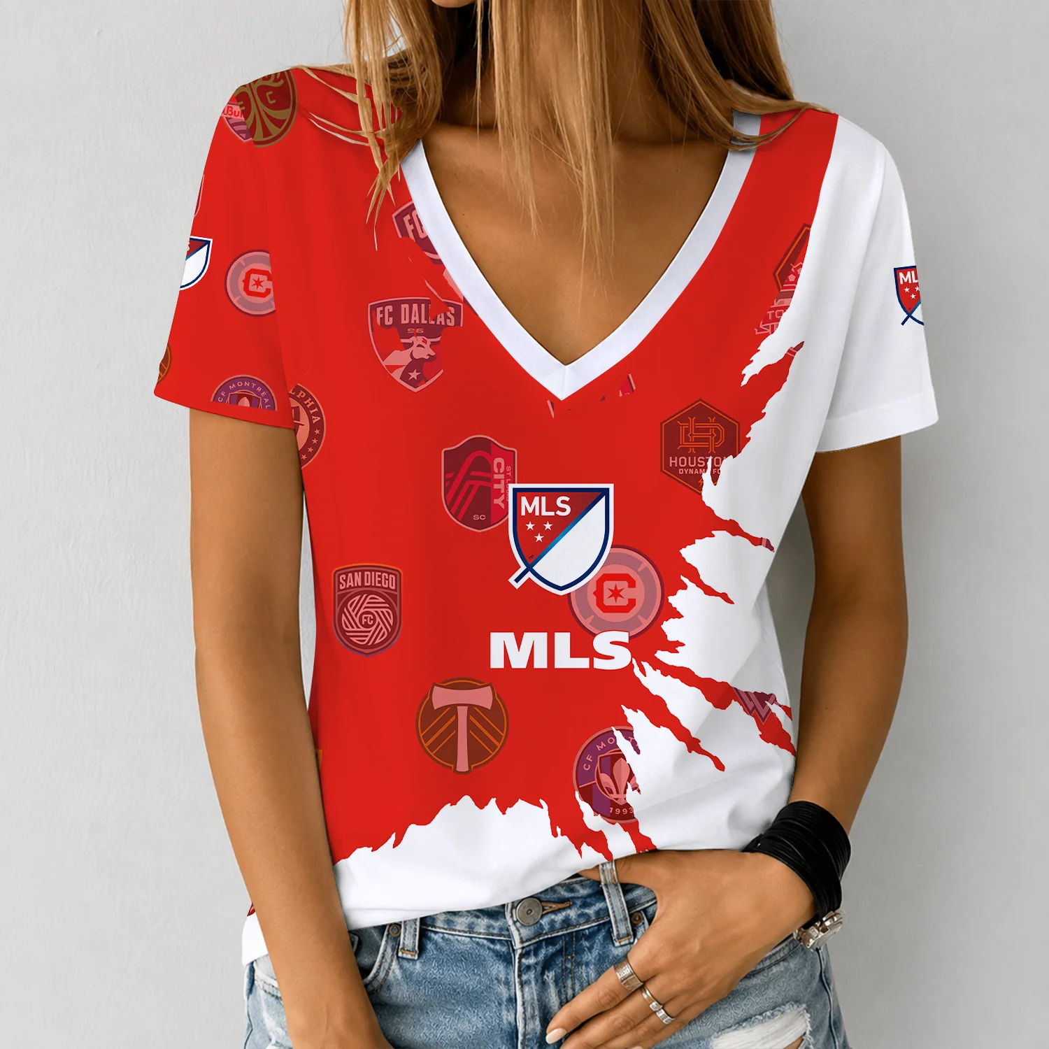 Limited Edition – Customized MLS All Team V-Neck Female Shirt