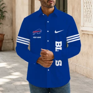 Limited Edition – Customized NFL Buffalo Bills Men’s Long Sleeve Button-Up Shirt