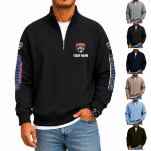 Limited Edition – Customized NHL Florida Panthers Men’s Quarter Zip Pullover