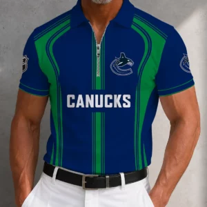 Limited Edition – Customized NHL Vancouver Canucks Zipper Polo Shirt