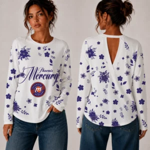 Limited Edition – Customized WNBA Phoenix Mercury Women’s Back V-Cut Long-Sleeve Shirt