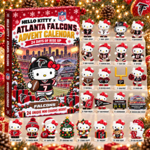 Hello Kitty x Atlanta Falcons 2026 Christmas Advent Calendar Falcons Christmas Gift