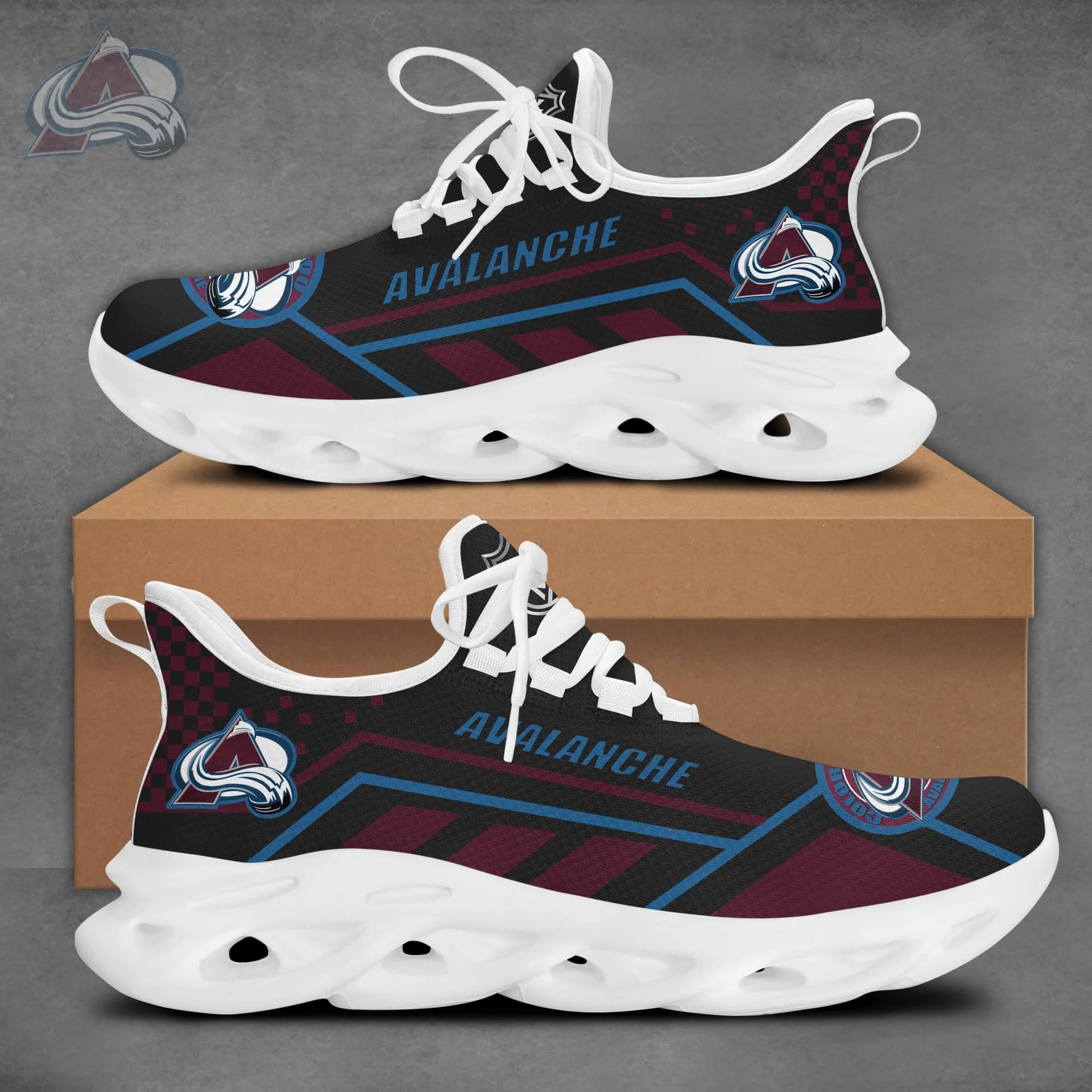 Limited Edition – Customized NHL Colorado Avalanche Max Soul Sneakers - Image 2
