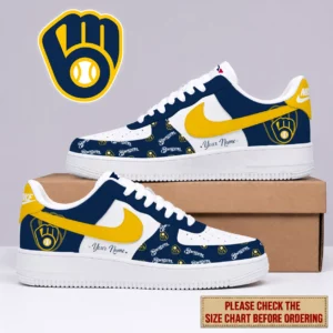 Limited Edition – Customized MLB Milwaukee Brewers Af1 Shoes
