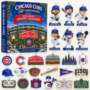 Chicago Cubs 150 Years Holiday Bobblehead Advent Calendar 24 Days Christmas Countdown Gift