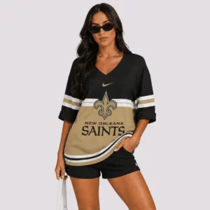 Limited Edition – Customized NFL New Orleans Saints Women’s Heart V-Neck Long Sleeve Shirt
