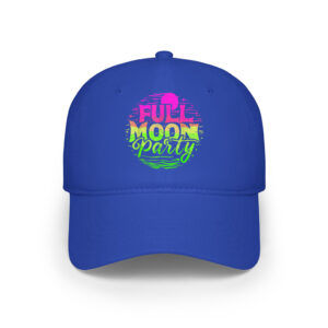 Full Moon Party Beach Funny Summer Vacation Woodcut Drinking Cap