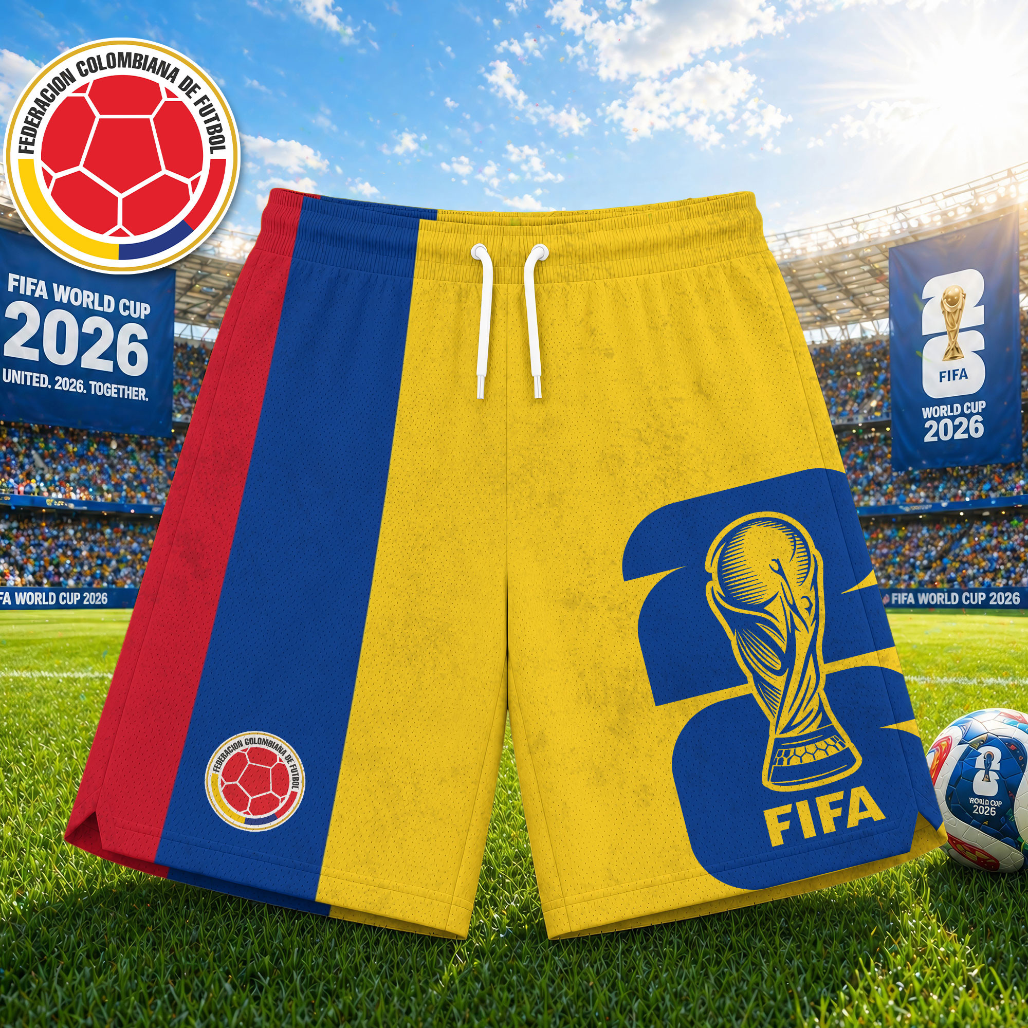 Colombia x Premium WC26 Tournament Edition Shorts Pants TTH020601 - Image 2