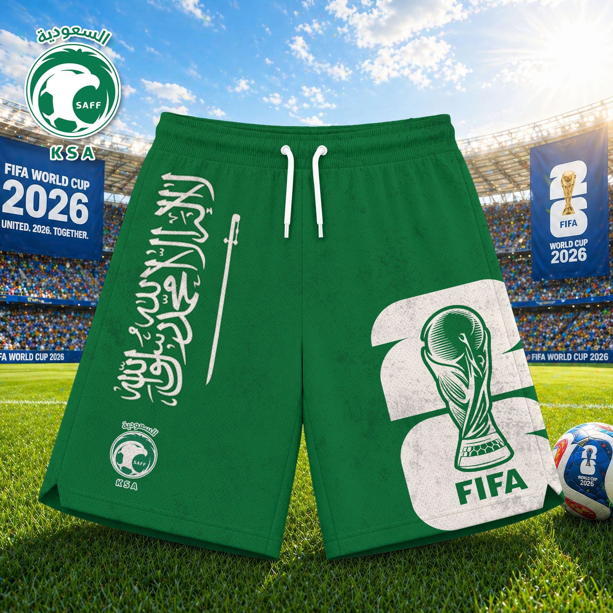 Saudi Arabia x Premium WC26 Tournament Edition Shorts Pants TTH020601 - Image 2