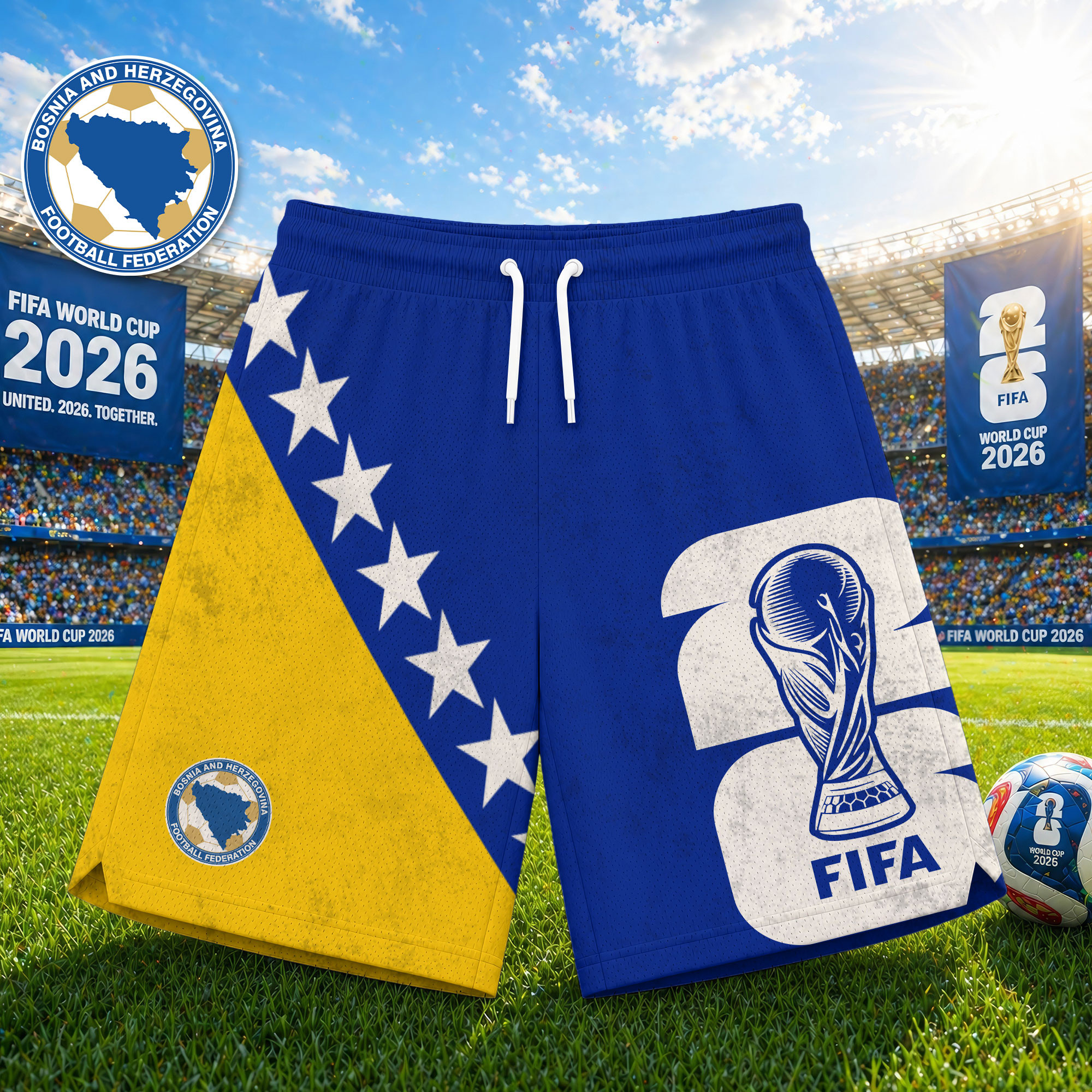 Bosnia & Herzegovina x Premium WC26 Tournament Edition Shorts Pants TTH020601 - Image 2