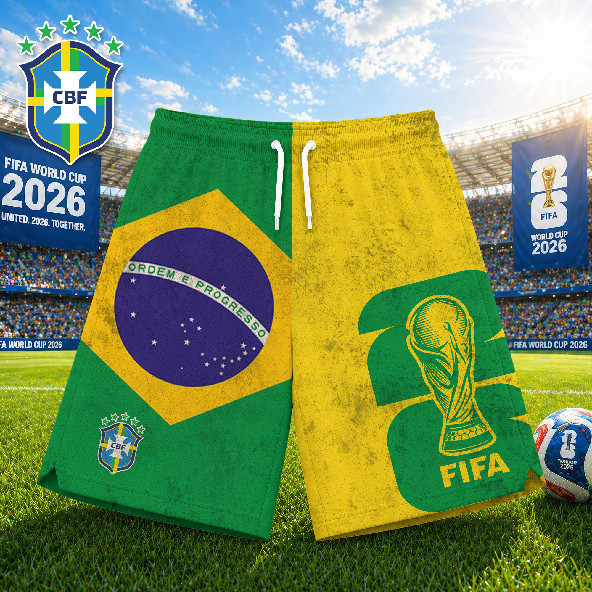Brazil x Premium WC26 Tournament Edition Shorts Pants TTH020601 - Image 2