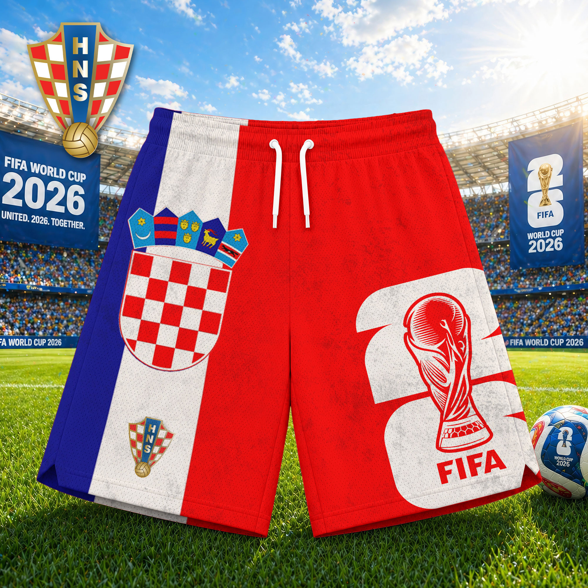 Croatia x Premium WC26 Tournament Edition Shorts Pants TTH020601 - Image 2