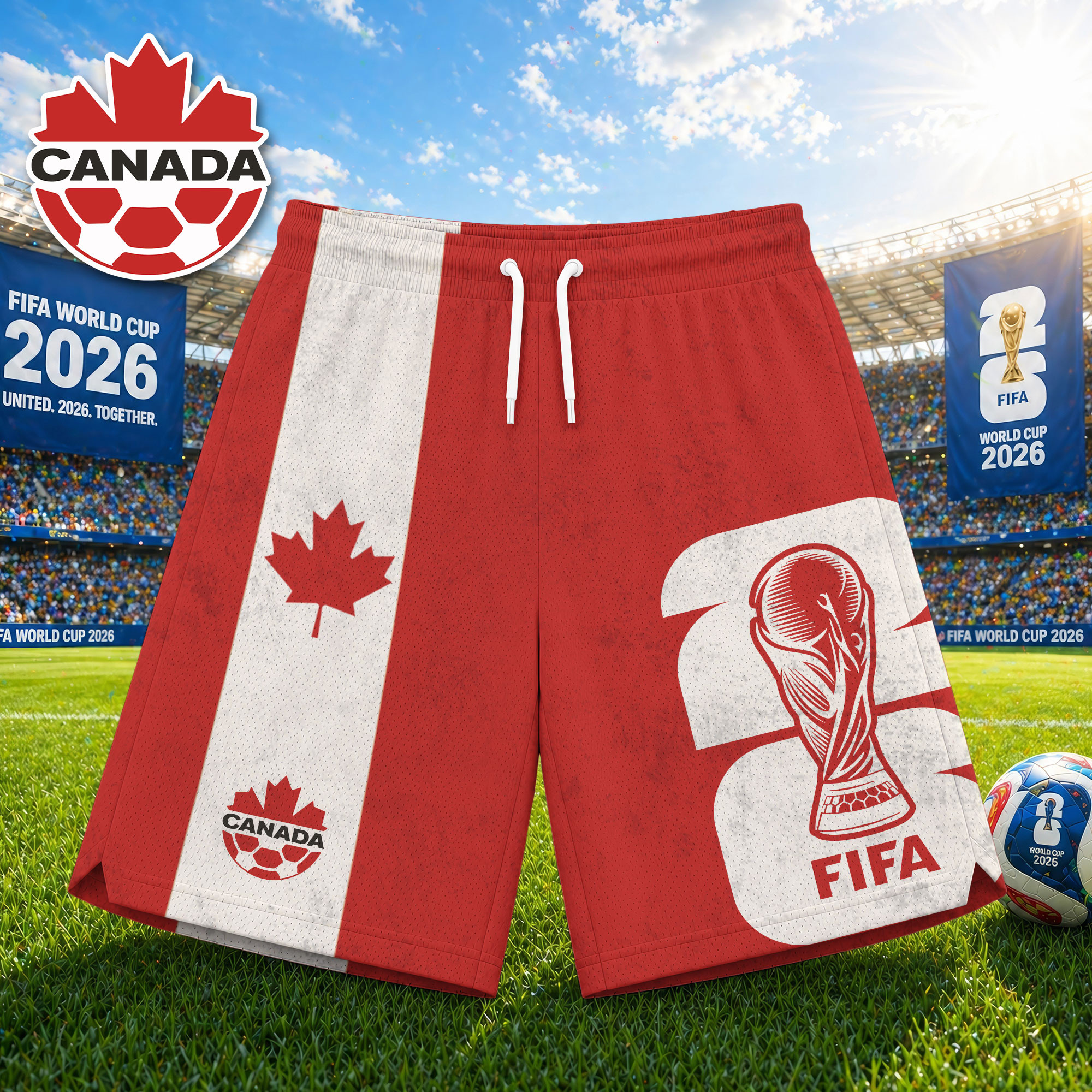 Canada x Premium WC26 Tournament Edition Shorts Pants TTH020601 - Image 2
