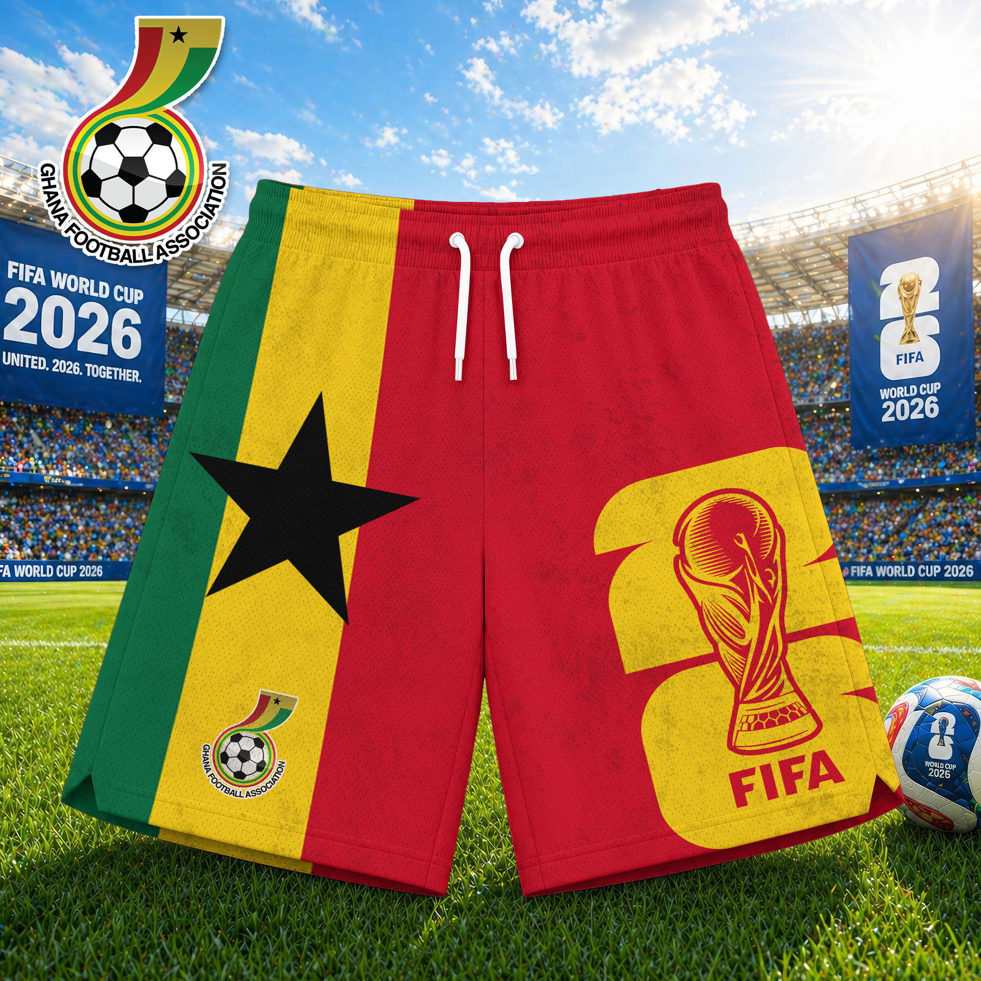 Ghana x Premium WC26 Tournament Edition Shorts Pants TTH020601 - Image 2