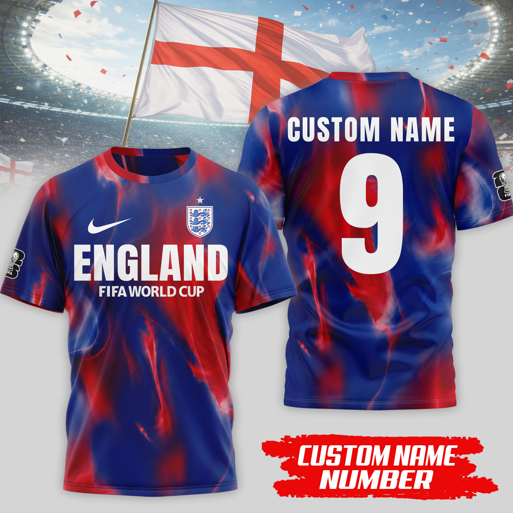 England x Premium WC26 Tournament Edition 3D Shirt TTH020602 - Image 2