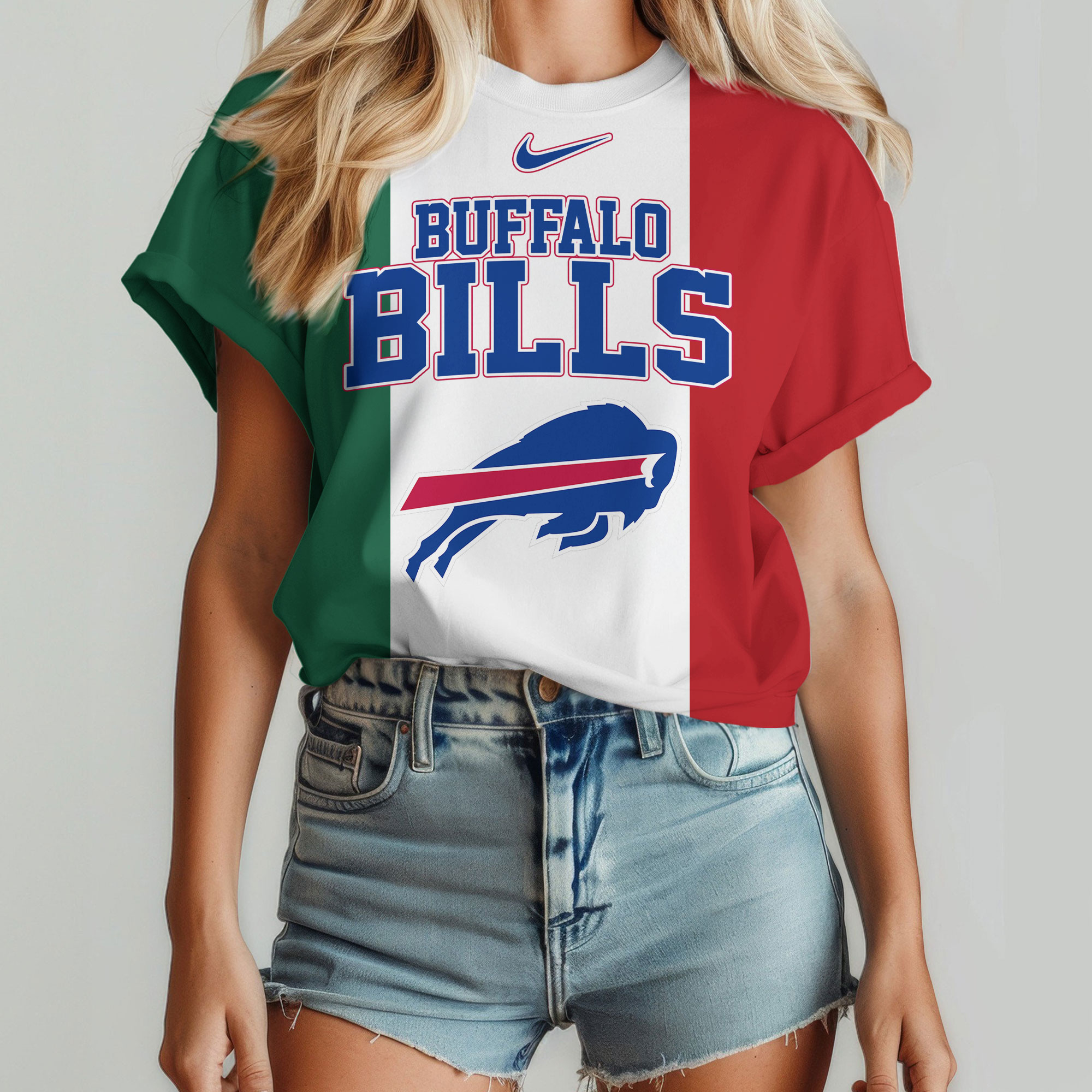 Buffalo Bills x Premium NFL Mexican By Birth Women Shirt TTH030603 - Image 2