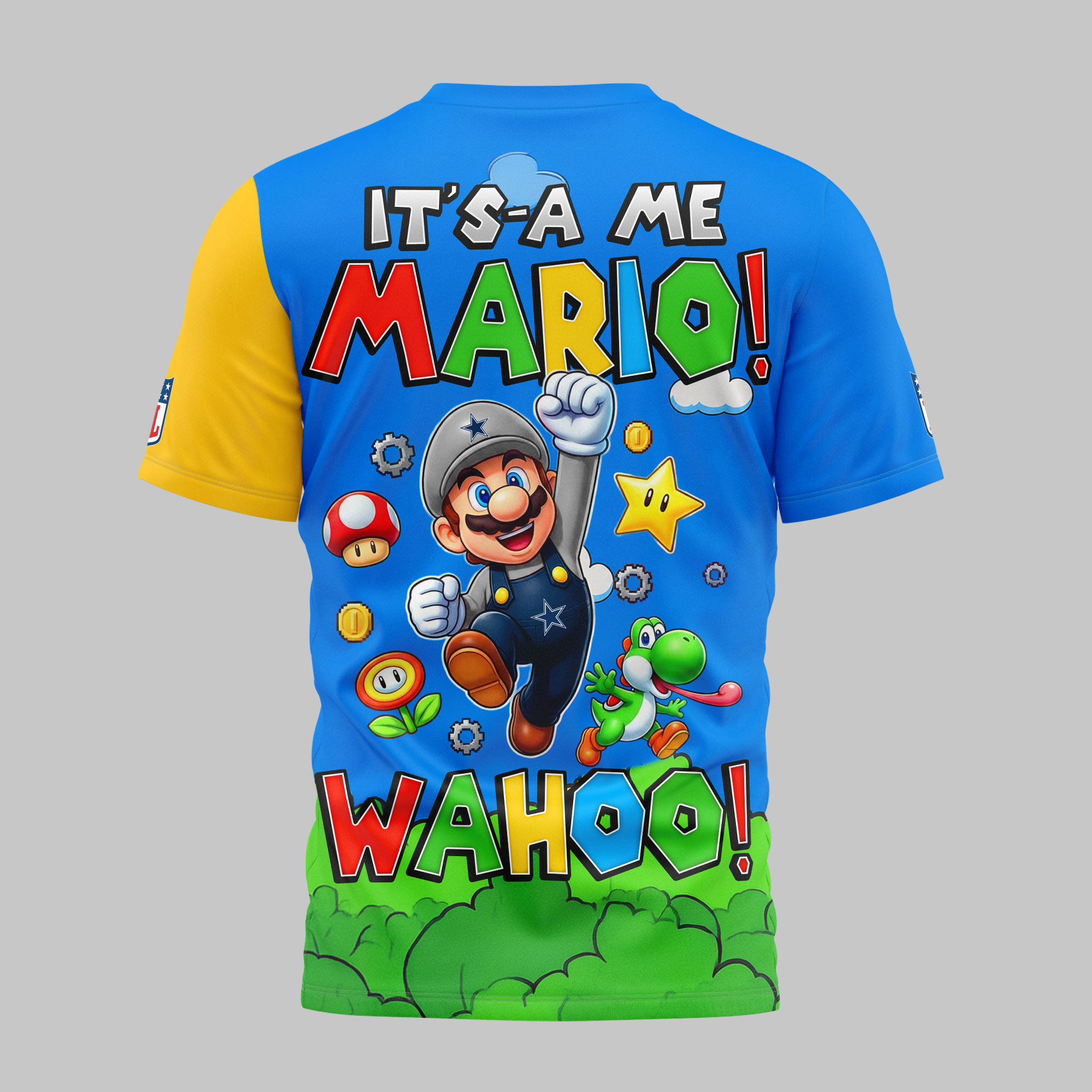 Dallas Cowboys x Premium NFL Its a Me Mario 3D Shirt TTH030602 - Image 2