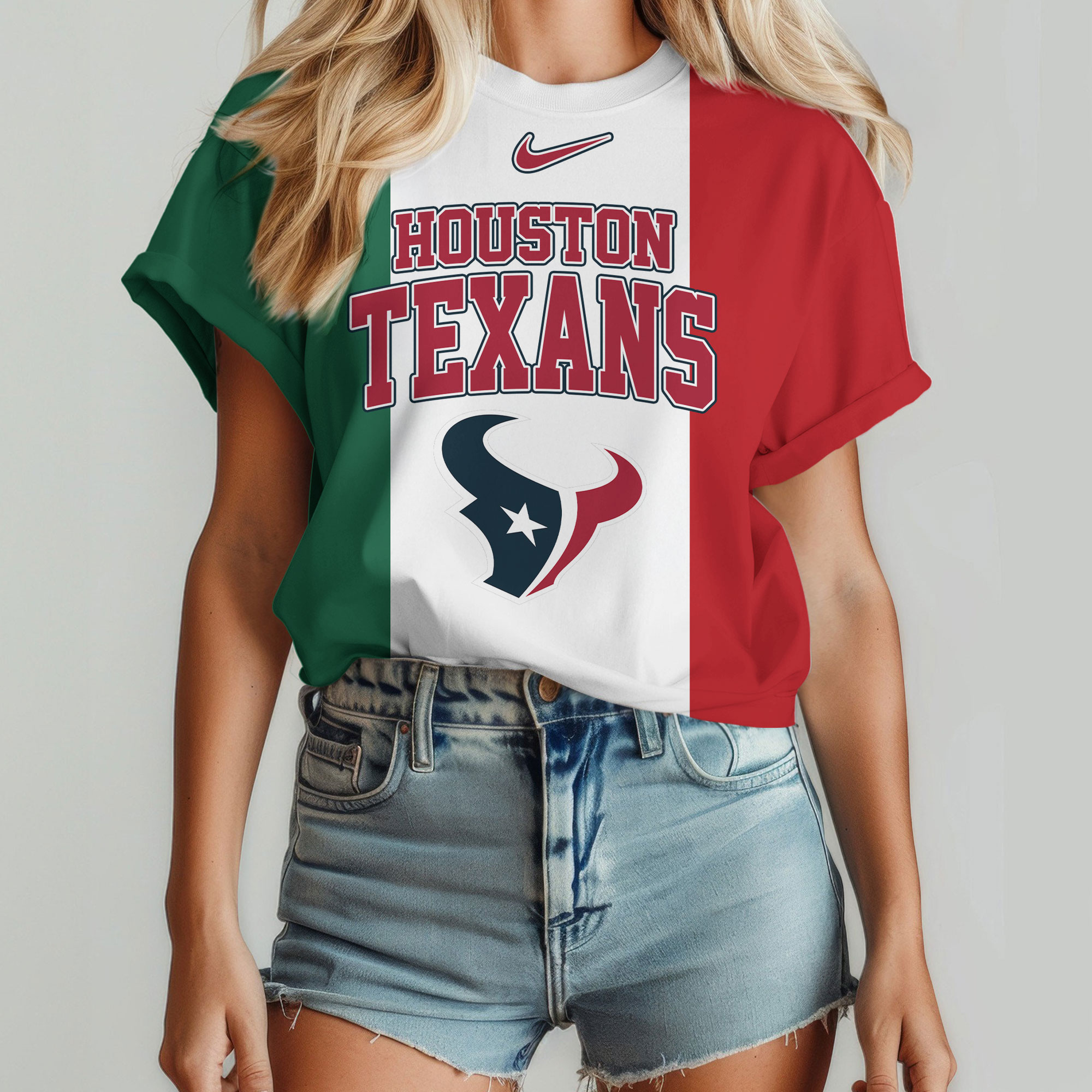 Houston Texans x Premium NFL Mexican By Birth Women Shirt TTH030603 - Image 2