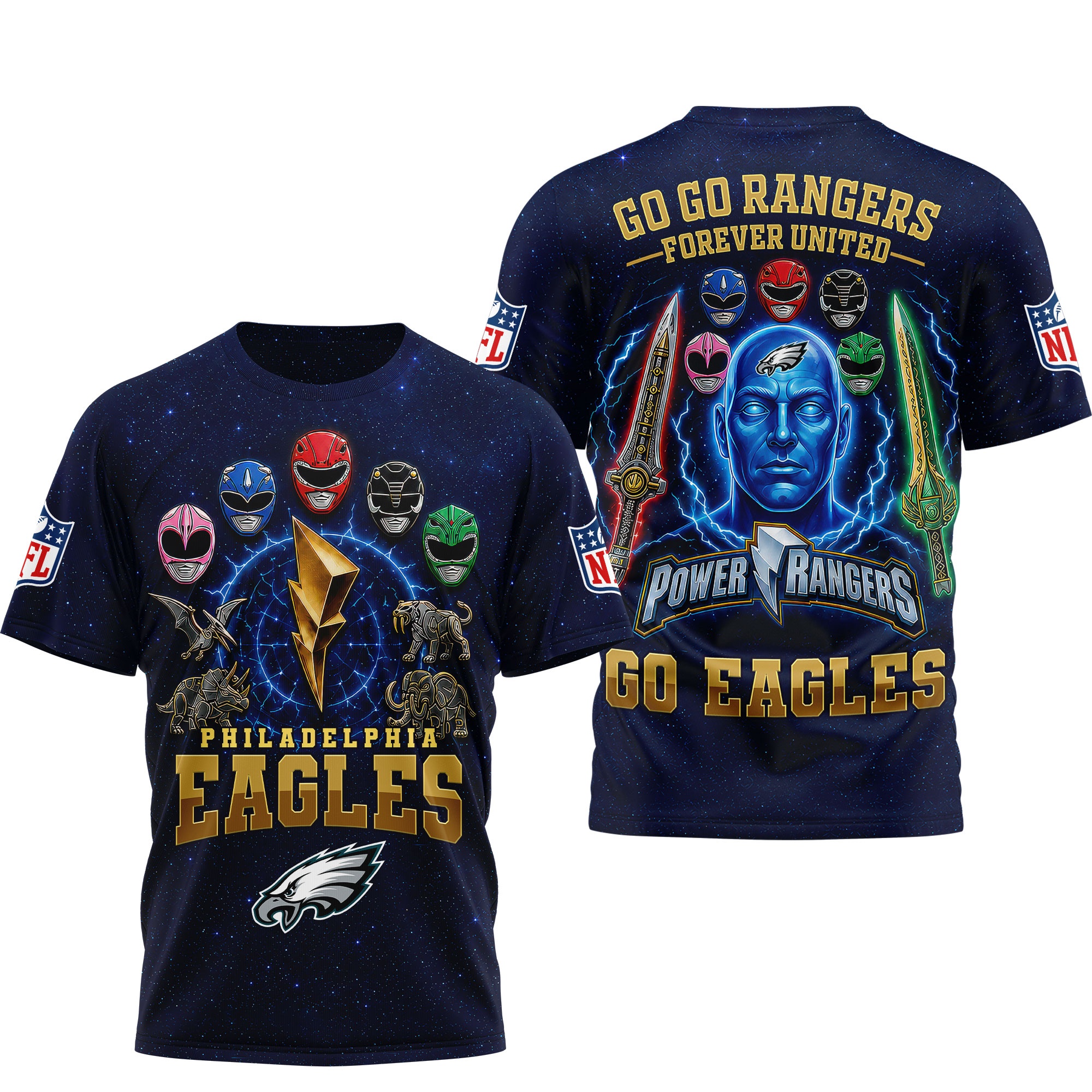 Philadelphia Eagles x Premium NFL Go Go Rangers 3D Shirt TTH030601