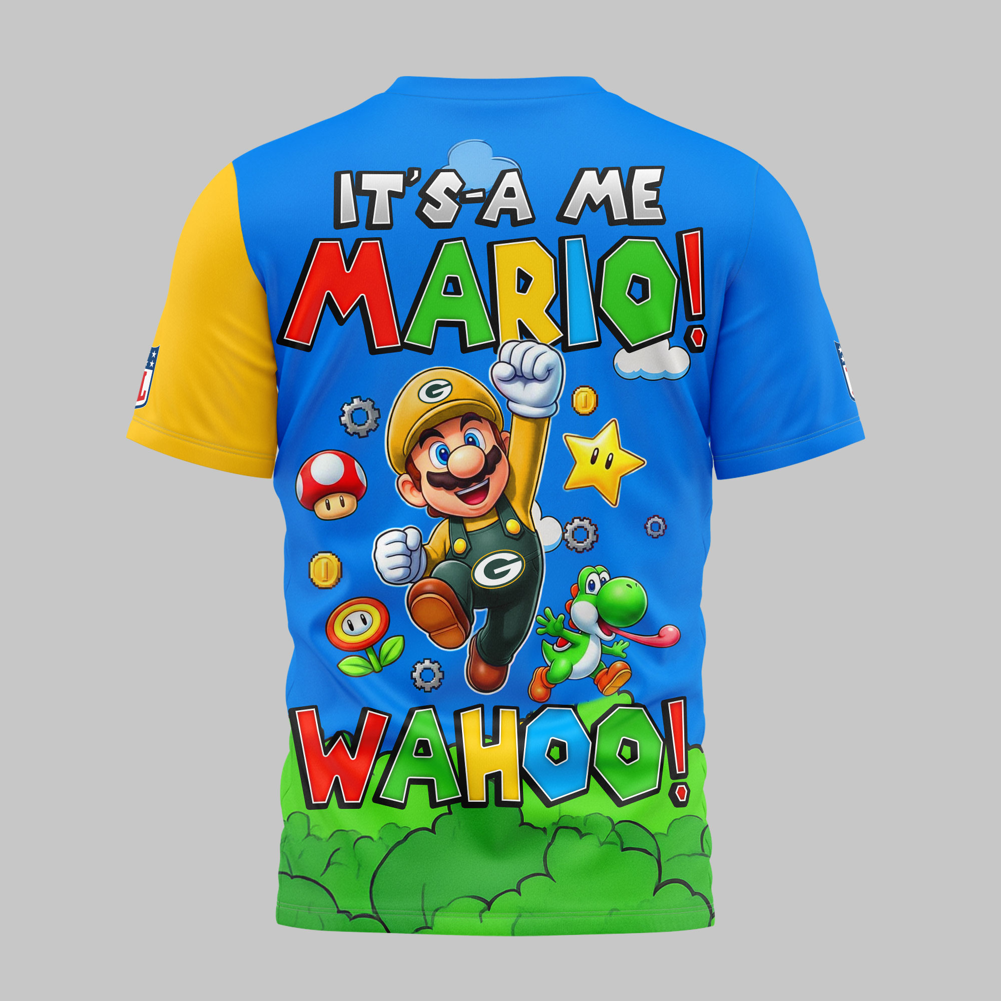 Green Bay Packers x Premium NFL Its a Me Mario 3D Shirt TTH030602 - Image 2
