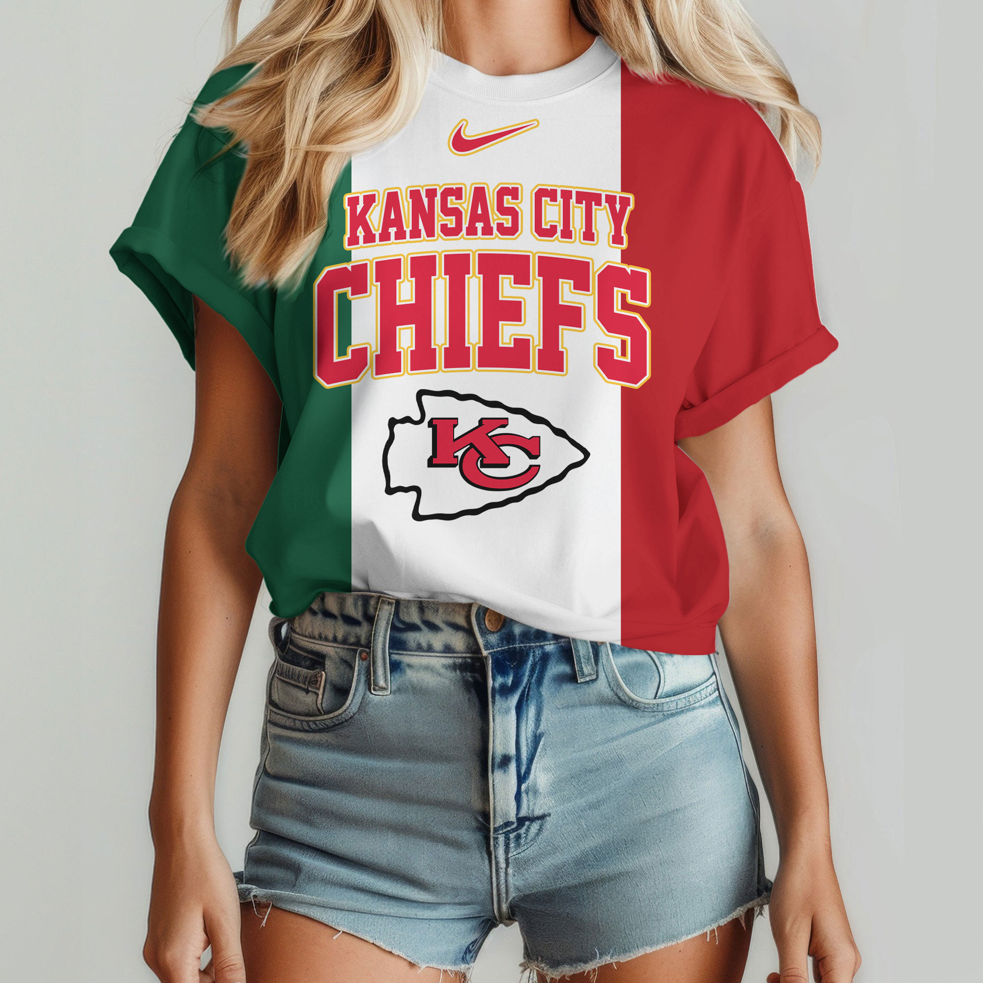Kansas City Chiefs x Premium NFL Mexican By Birth Women Shirt TTH030603 - Image 2