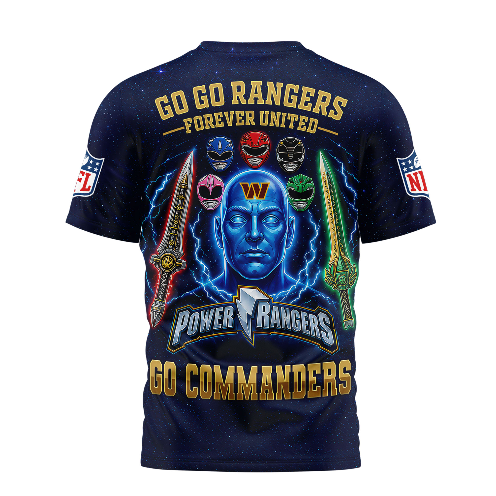 Washington Commanders x Premium NFL Go Go Rangers 3D Shirt TTH030601 - Image 3