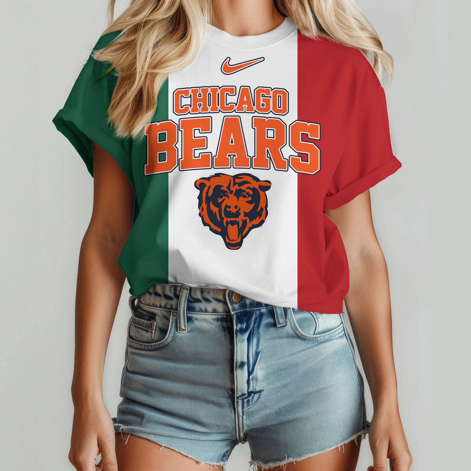 Chicago Bears x Premium NFL Mexican By Birth Women Shirt TTH030603 - Image 2