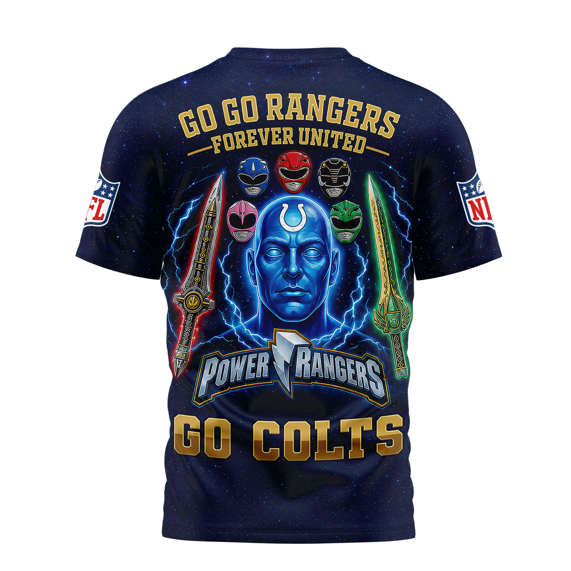 Indianapolis Colts x Premium NFL Go Go Rangers 3D Shirt TTH030601 - Image 3