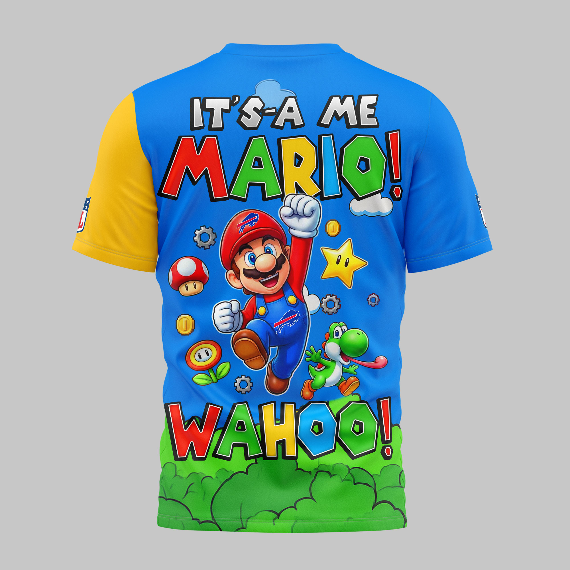 Buffalo Bills x Premium NFL Its a Me Mario 3D Shirt TTH030602 - Image 2