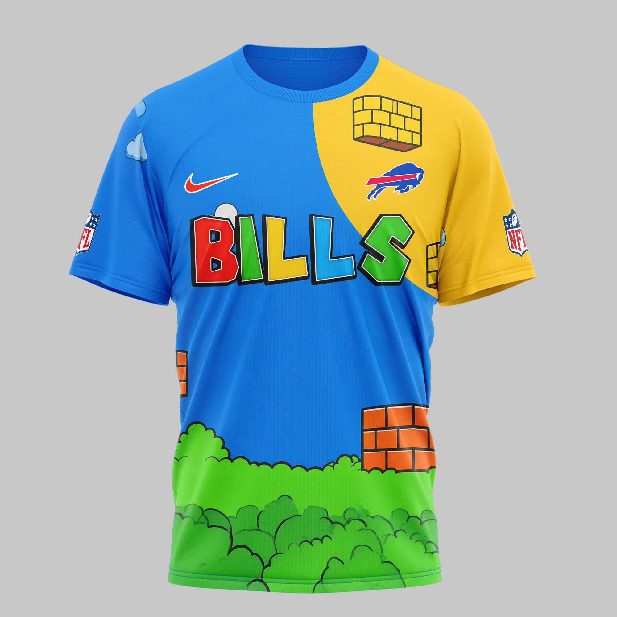 Buffalo Bills x Premium NFL Its a Me Mario 3D Shirt TTH030602 - Image 3