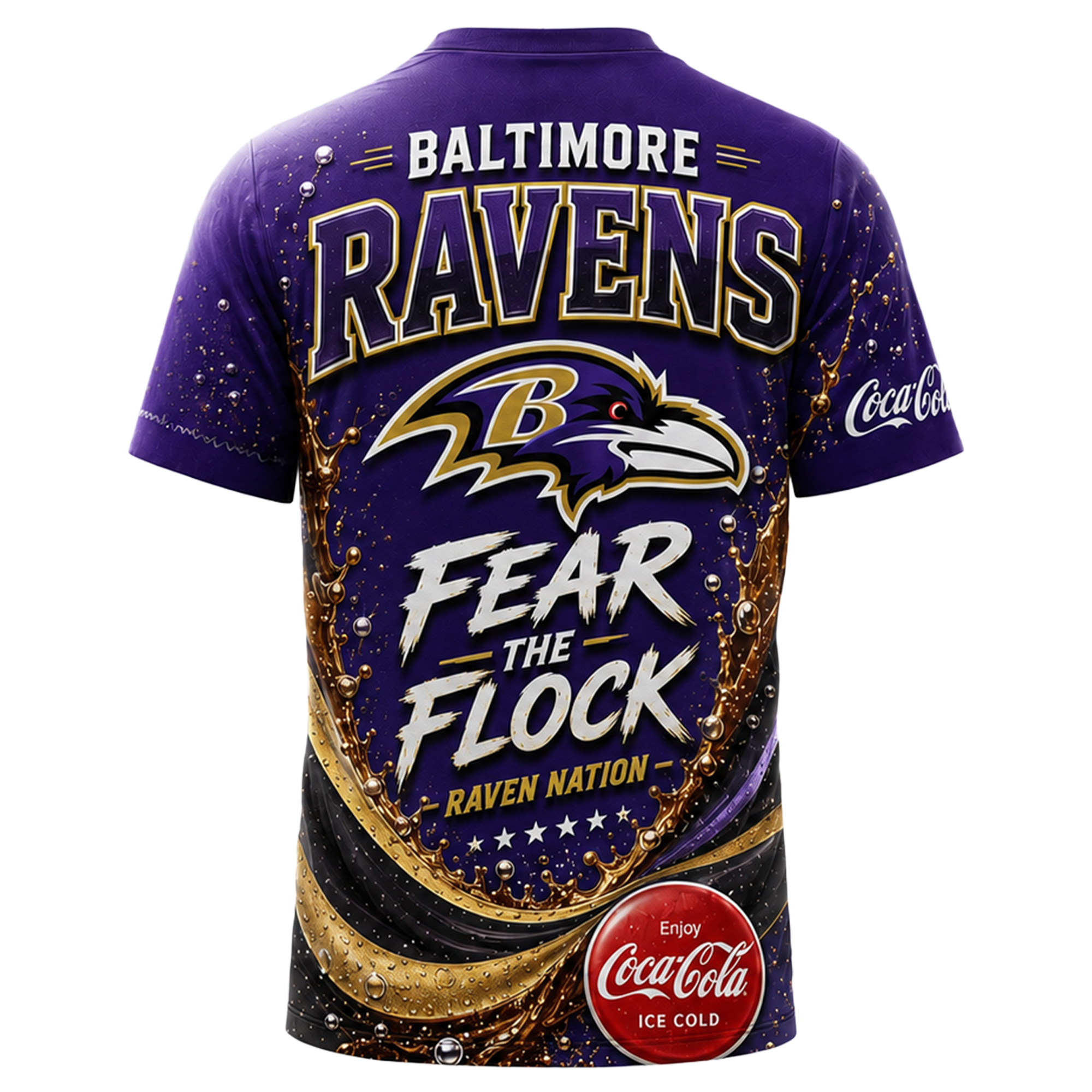 Baltimore Ravens x Premium NFL Coca Cola Summer 3D Shirt TTH030604 - Image 2